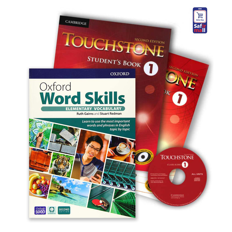 Touchstone1 + Oxford Word Skills Basic – پک تاچ استون 1 و ورد اسکیلز