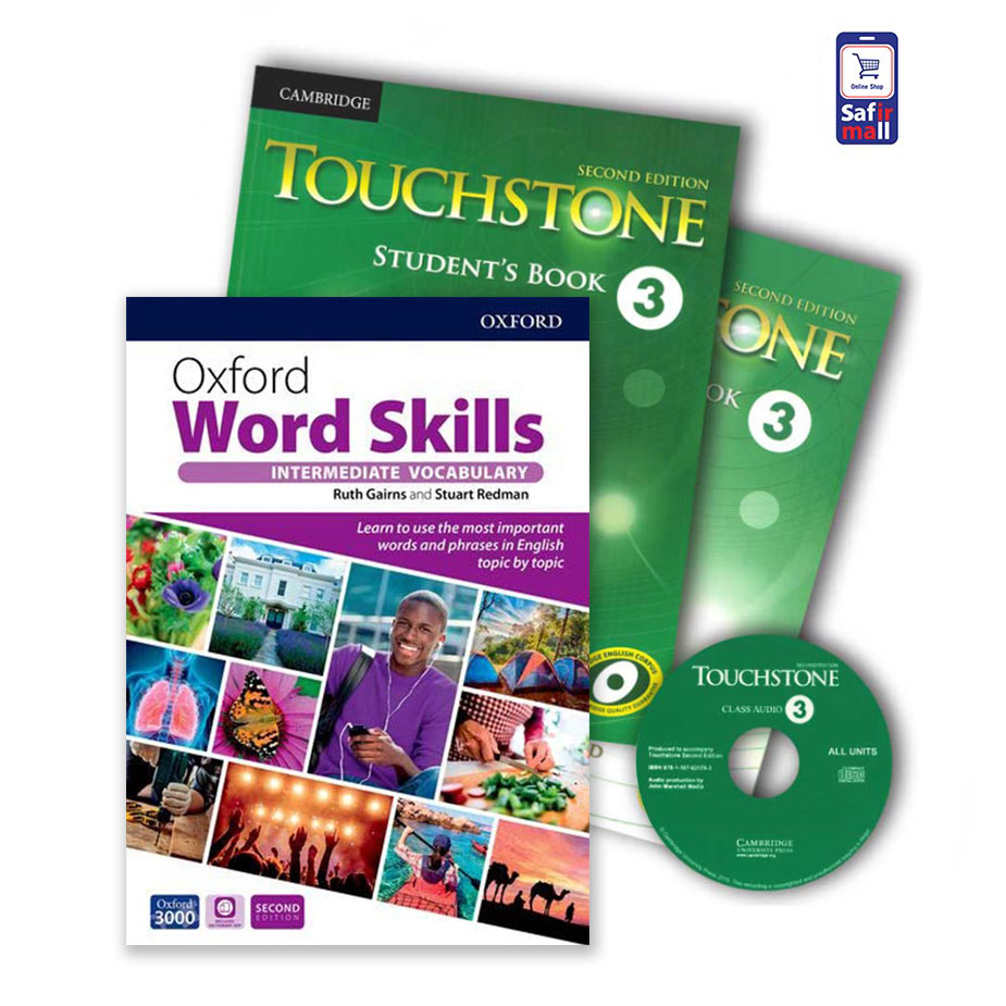 Touchstone 3 + Oxford Word Skills Intermediate – پک تاچ استون 3 و ورد اسکیلز