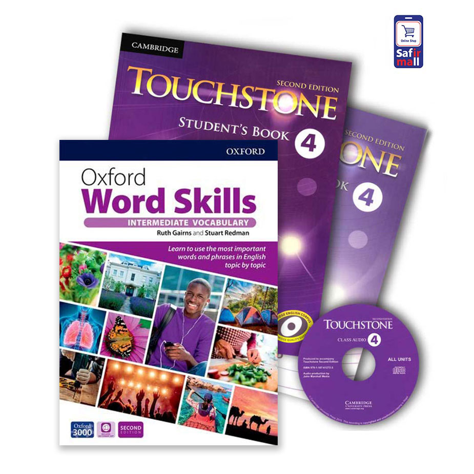 Touchstone 4 + Oxford Word Skills Intermediate – پک تاچ استون 4 و ورد اسکیلز