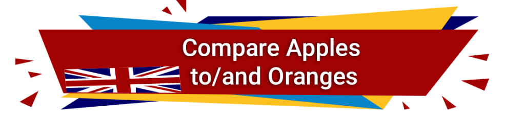 معنی اصطلاح Compare apples to oranges