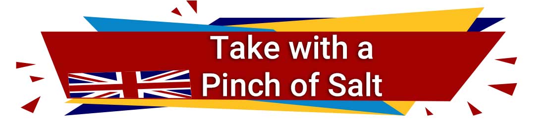 معنی pinch of salt