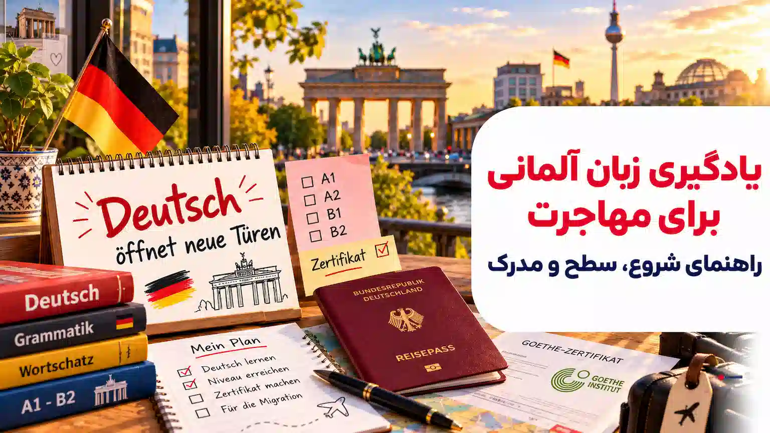 یادگیری زبان آلمانی برای مهاجرت؛ چه سطحی لازم است؟